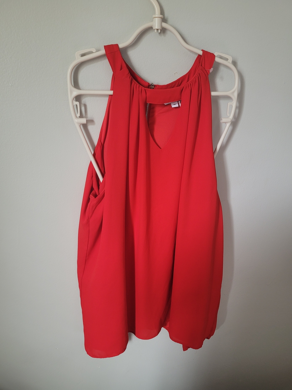 Sleeveless Red Halter-Style Camisole Top
